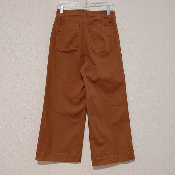 MADEWELL Emmett wide leg crop pant rust 26 - Picture 6 of 6